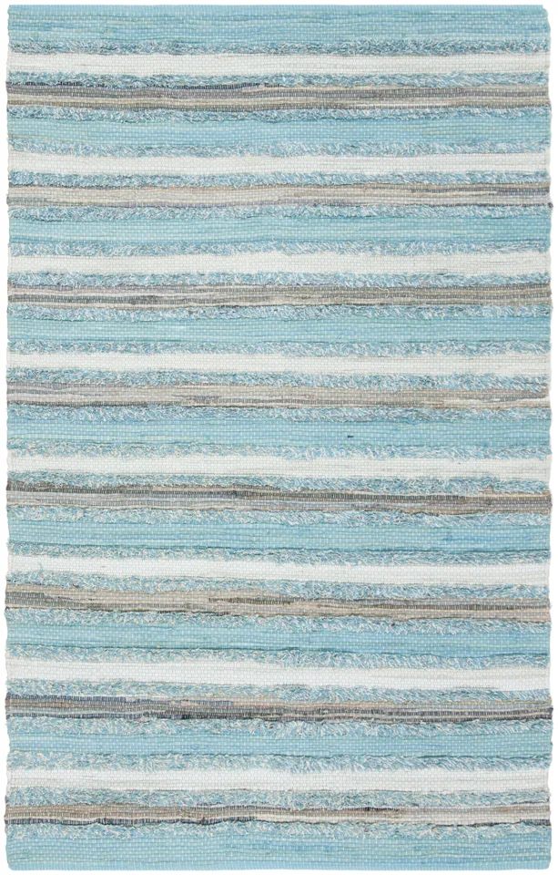 Arlo Home Hand Woven Area Rug, MTK951C, Aqua/Multi,  5' X 8'