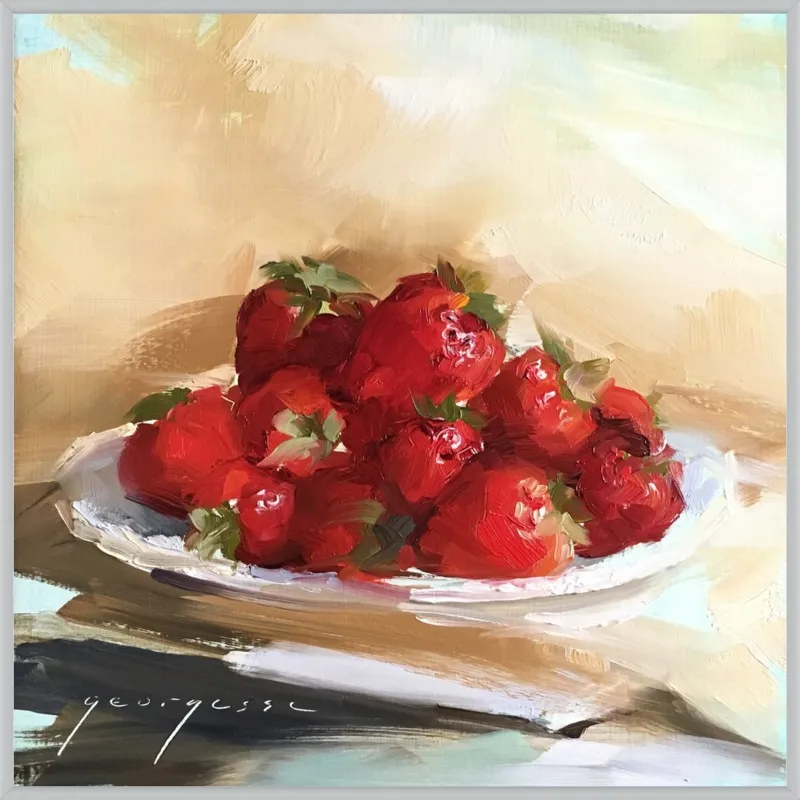 "Summer Strawberries 2" by Georgesse Gomez for Artfully Walls