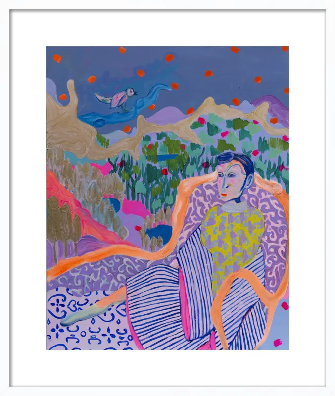 "The Nightingale" illustration by Davina Shefet for Artfully Walls