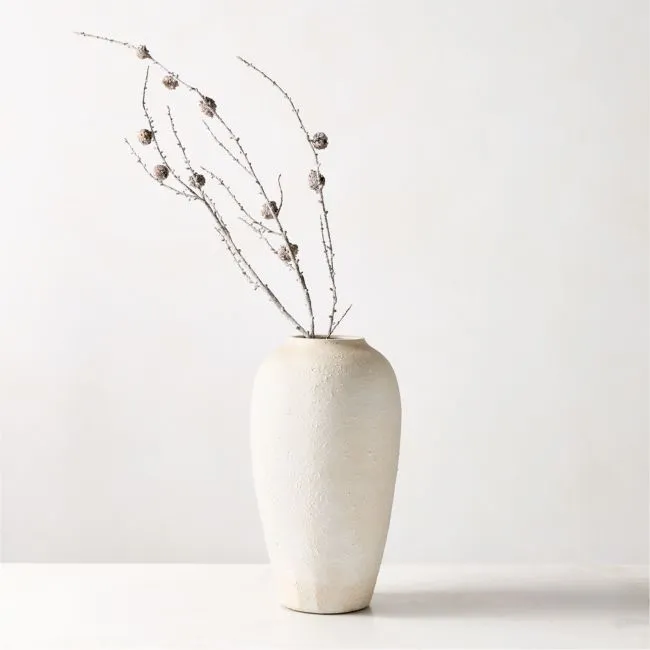 Faux Larch Flocked Holiday Stem 44"