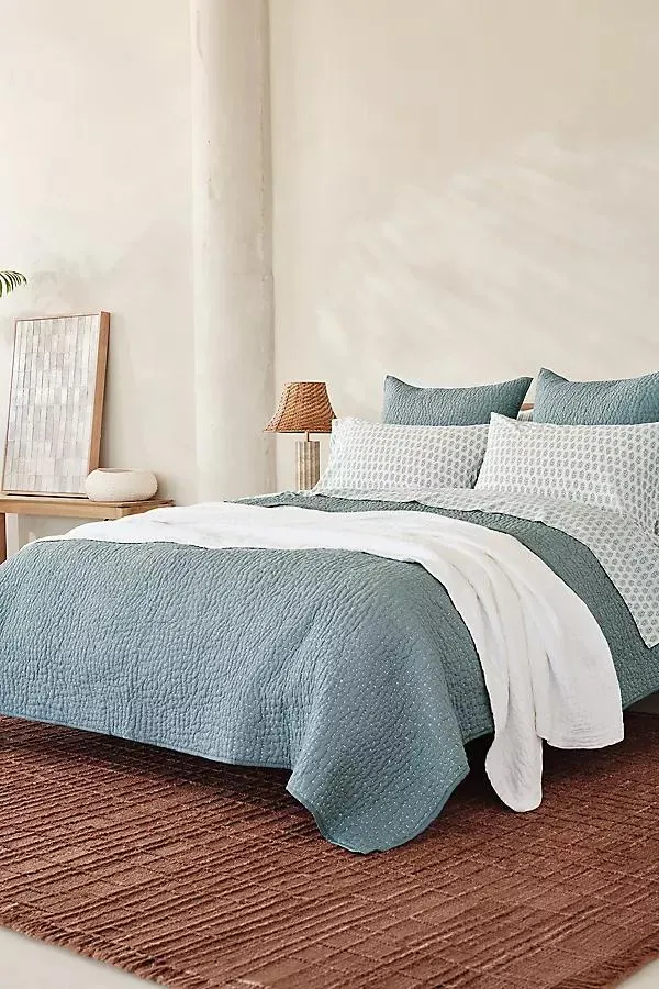 Pebbled Handstitched Organic Quilt