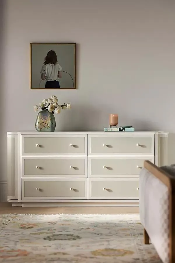 Tabitha Lacquer Six-Drawer Dresser