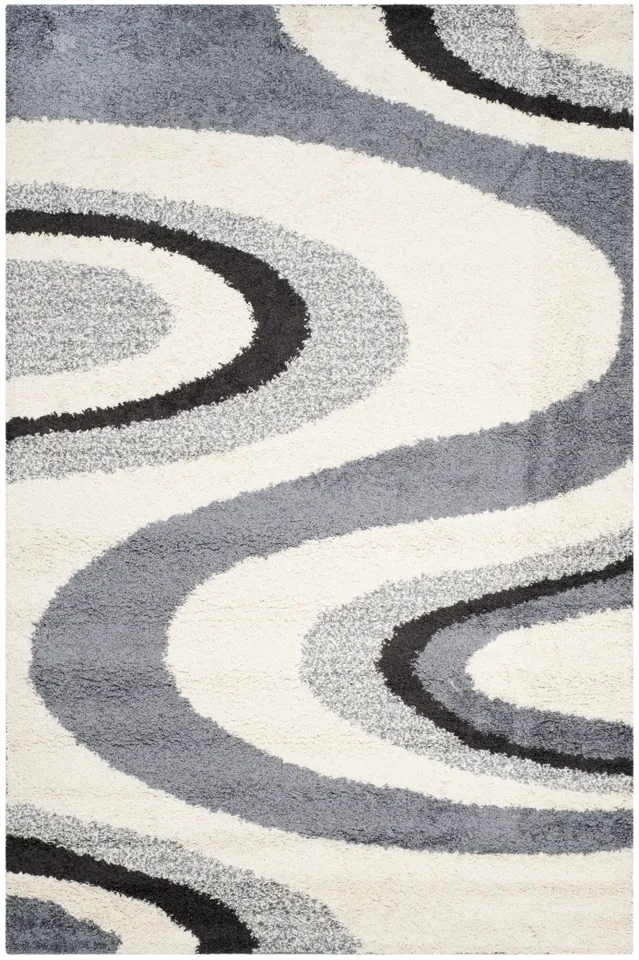Arlo Home Woven Area Rug, SG917-1280, Ivory/Grey,  4' X 6'