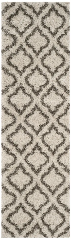 Arlo Home Woven Area Rug, SGH284A, Ivory/Grey,  2' 3" X 8'