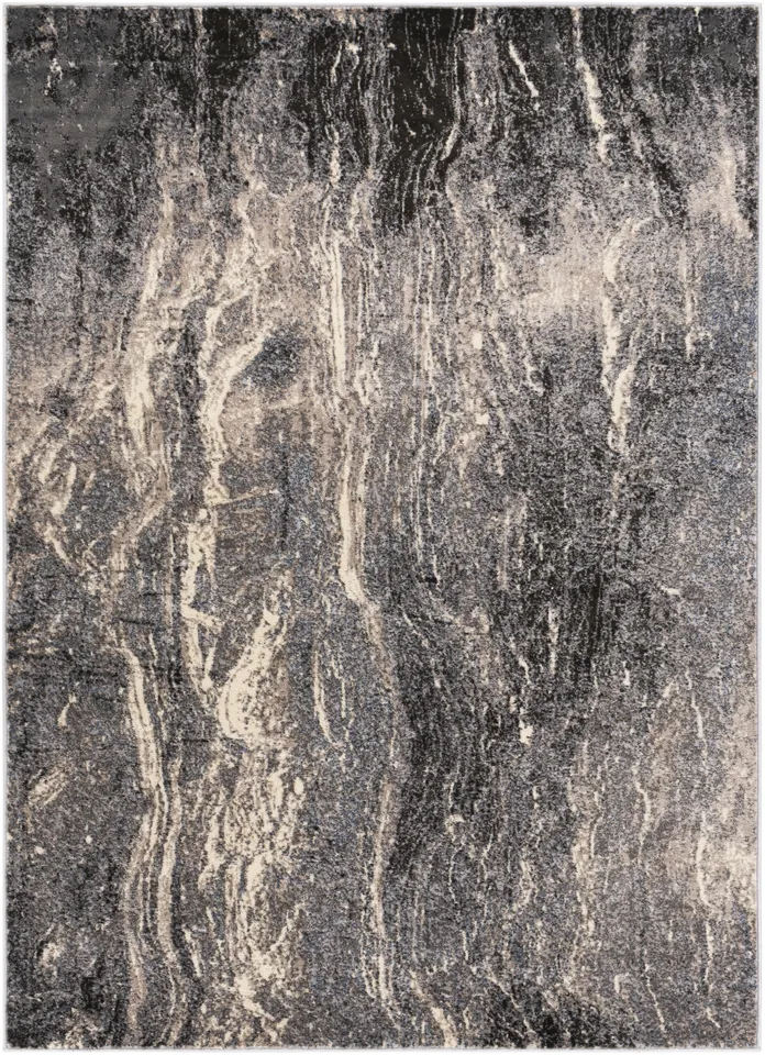 Amadeo Gray Indoor 2' x 3'7" Machine Woven Rug