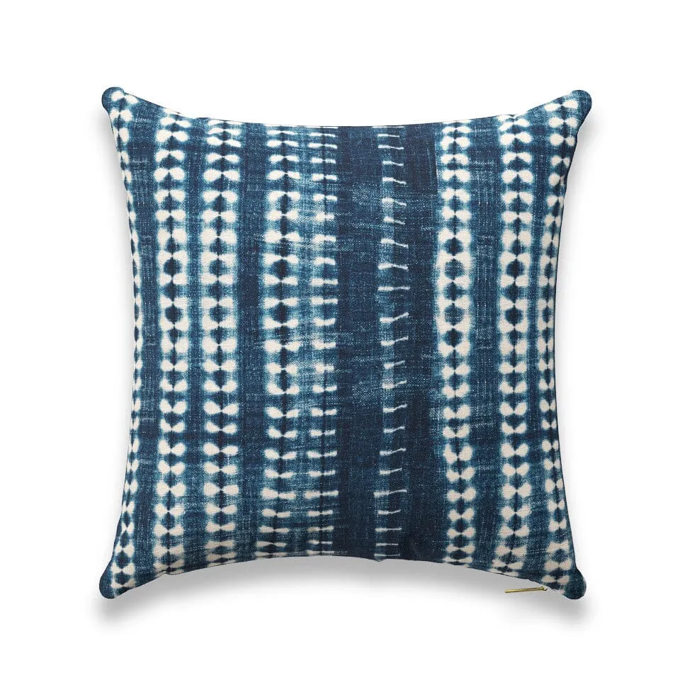 Dark Vines Indigo Pillow by St. Frank | Blue | 26" W x 26" H | Cotton/Linen