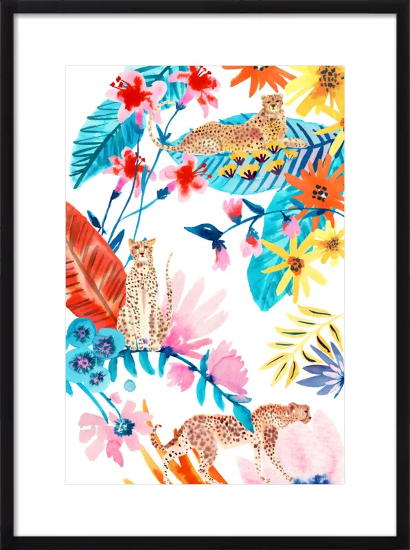 Cheetah Jungle by Jen Lindup for Artfully Walls