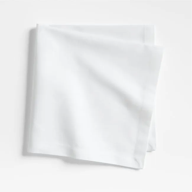 Aspen Crisp White Organic Cotton Napkin