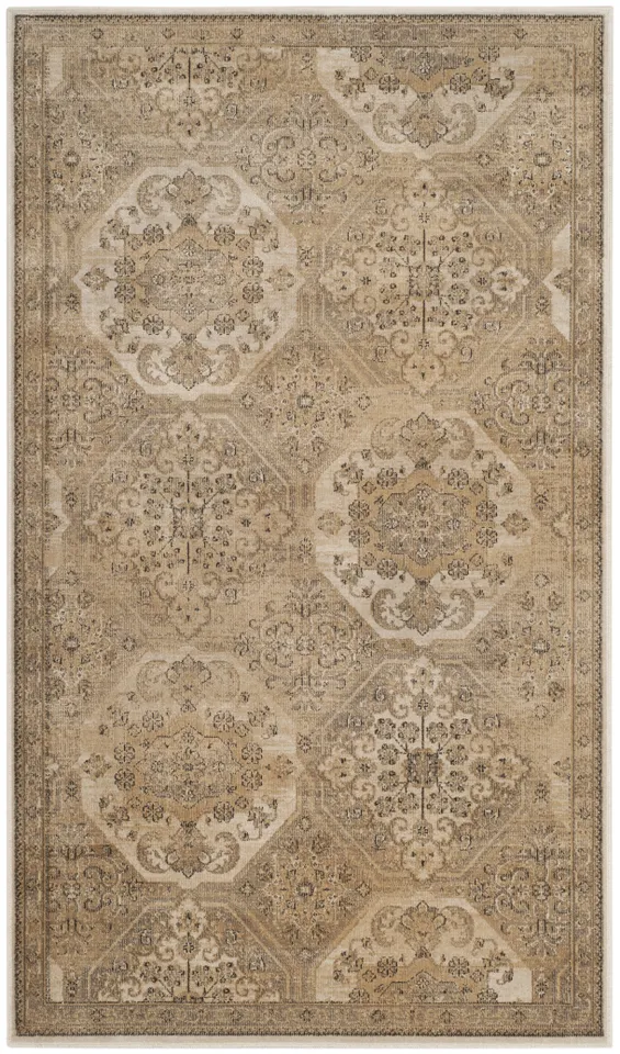 Arlo Home Woven Area Rug, VTG128-3440, Beige/Cream,  3' 3" X 5' 7"