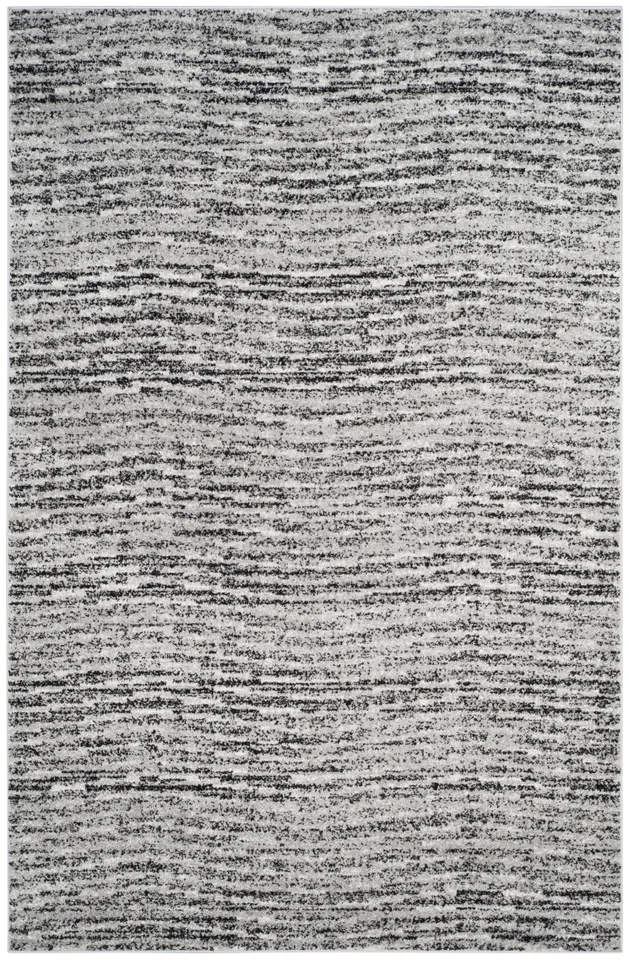 Arlo Home Woven Area Rug, ADR117A, Black/Silver,  5' 1" X 7' 6"