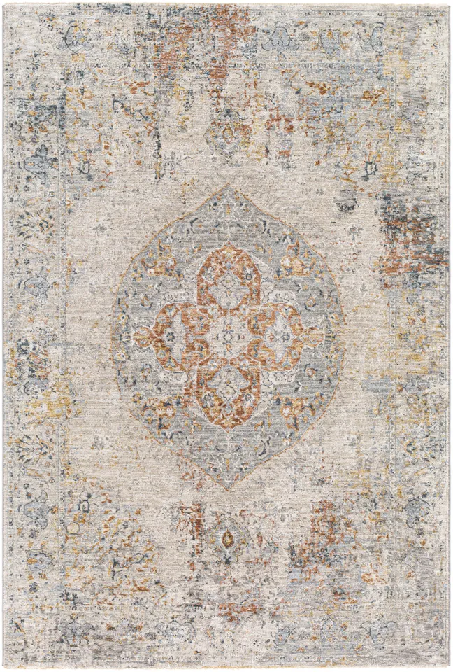 Laila Gray Indoor 6'7" x 6'7" Machine Woven Rug