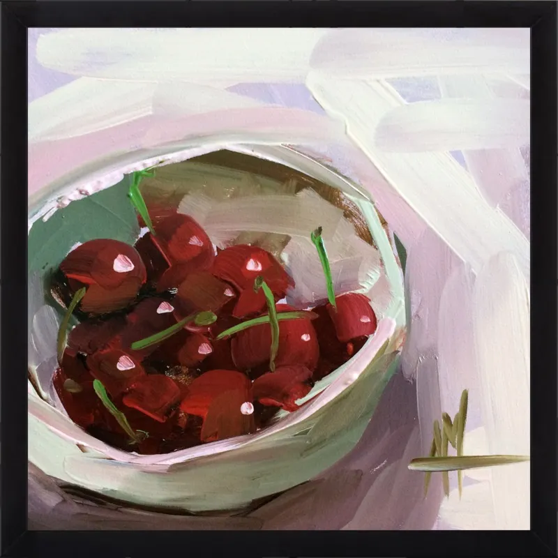 bowl of cherries no. 7 by Angela Moulton for Artfully Walls