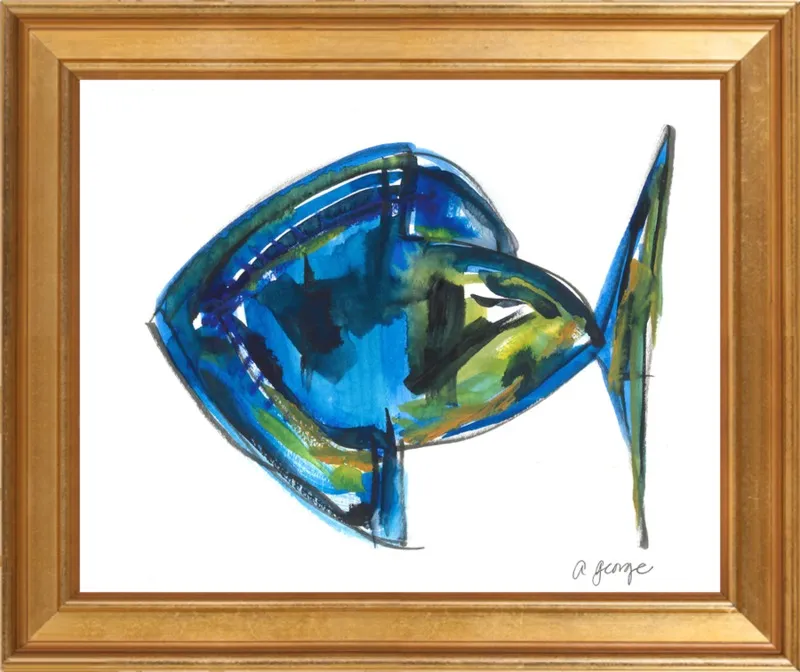 Asbtract Fish by Anthony George for Artfully Walls