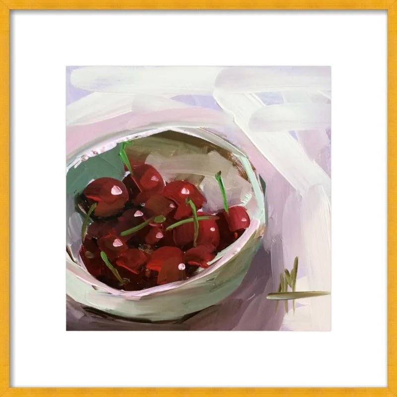 bowl of cherries no. 7 by Angela Moulton for Artfully Walls