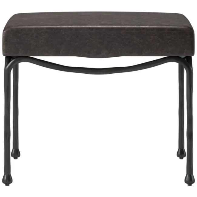 Journey Leather Stool Bello Black