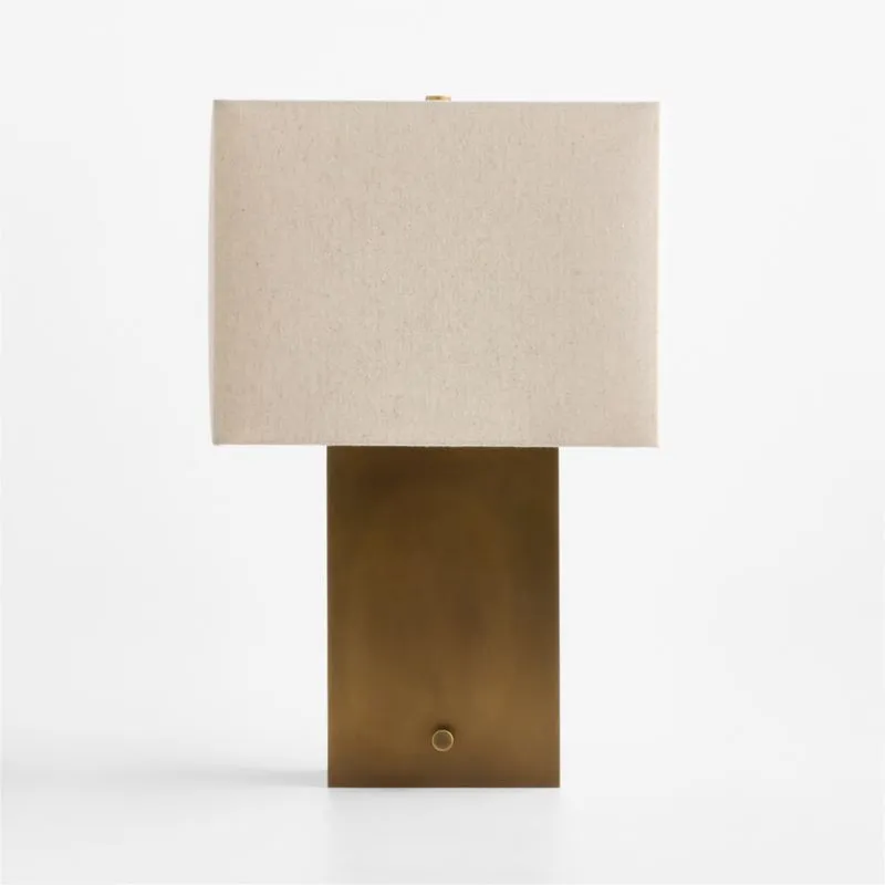 Cadre Brass Table Lamp with Fabric Shade 20.5"