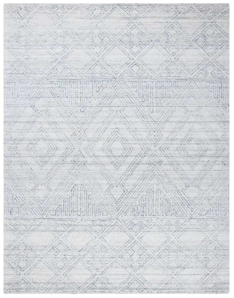 Safavieh Couture Abstract Collection Hand Tufted Area Rug, Ivory / Grey, 6' x 9'