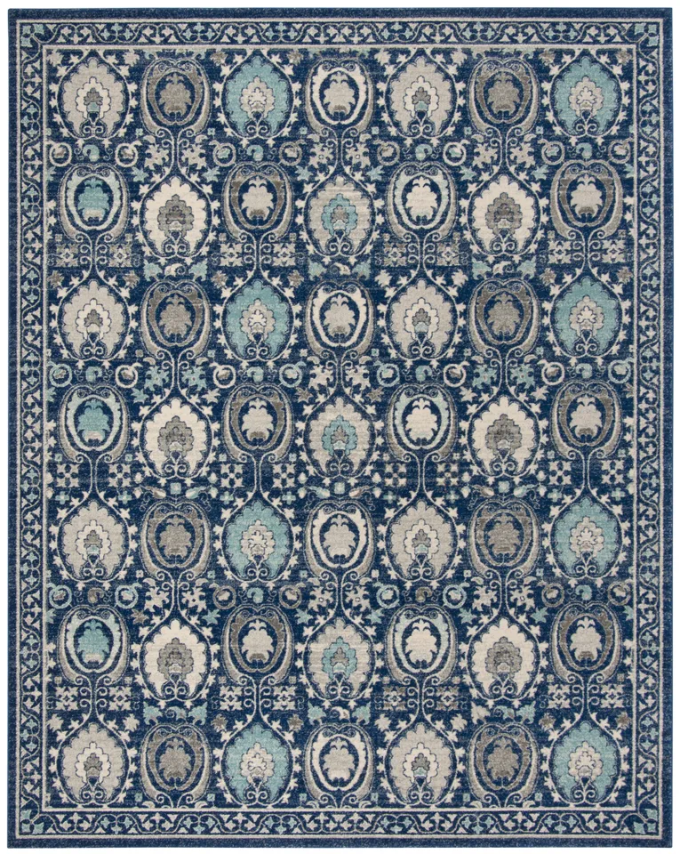 Arlo Home Woven Area Rug, EVK251C, Blue/Ivory,  11' X 15'