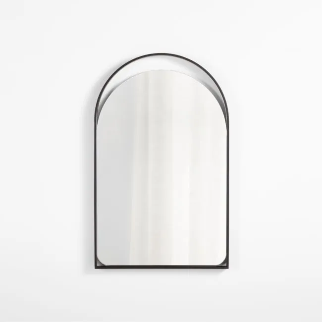 Aosta Black Wall Mirror 25"x40"