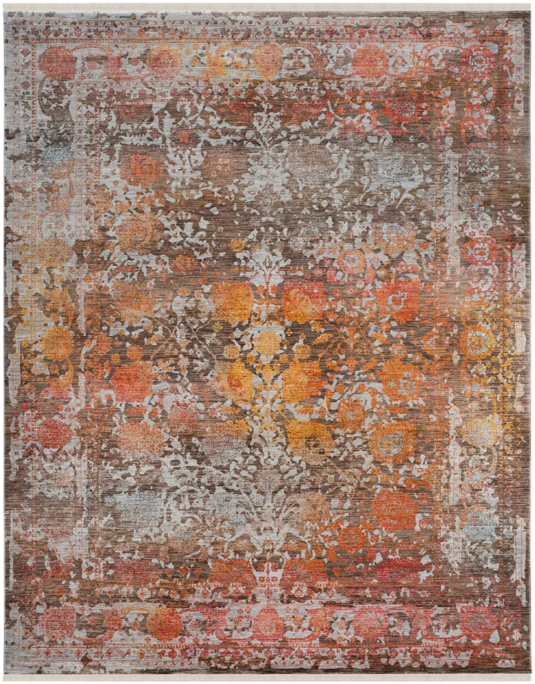 Arlo Home Woven Area Rug, VTP409D, Brown/Multi,  9' X 11' 7"