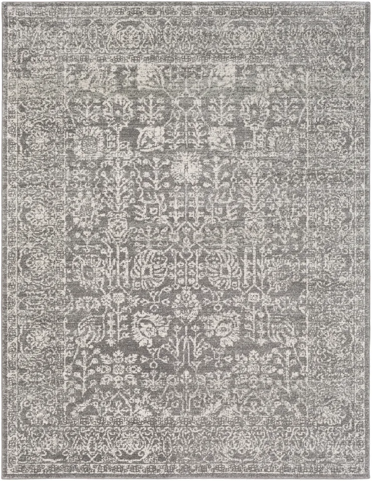 Harput Gray Indoor 7'10" x 10'2" Machine Woven Rug