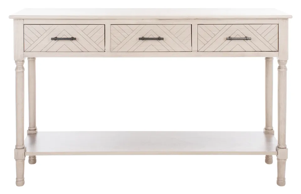 Peyton 3 Drawer Console Table - Greige