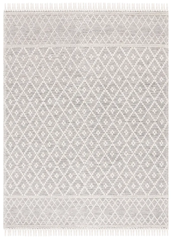 Safavieh Couture Vermont Collection Hand Loomed Area Rug, Ivory / Grey, 8' x 10'