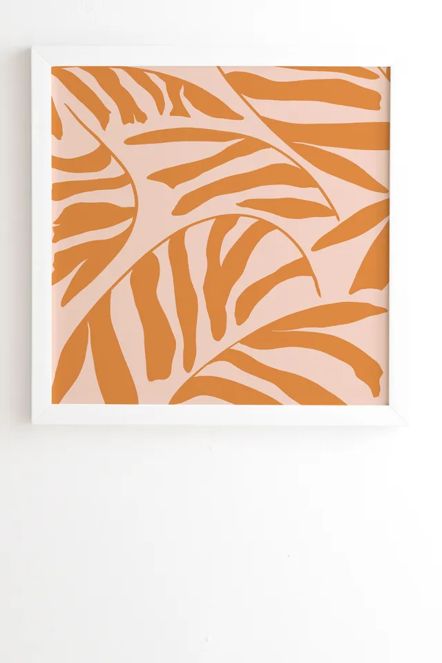 Palm 4 by Jae Polgar - Framed Wall Art Basic White 30" x 30"
