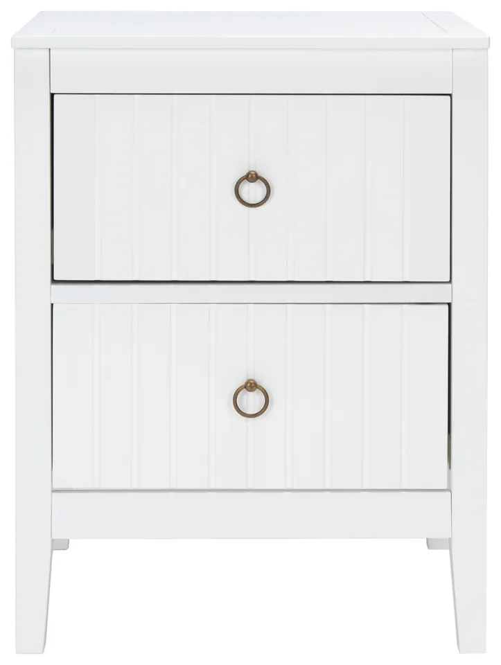 Tegan 2 Drawer Night Stand - White