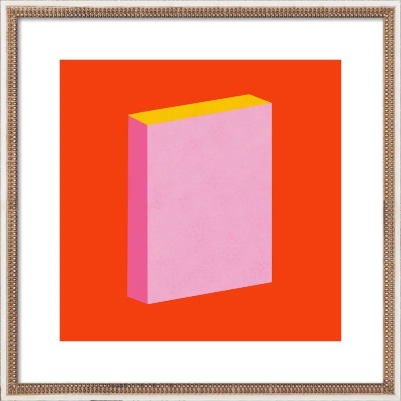 Color Books 3, Scarlet, Pink & Gold by Jessica Poundstone for Artfully Walls