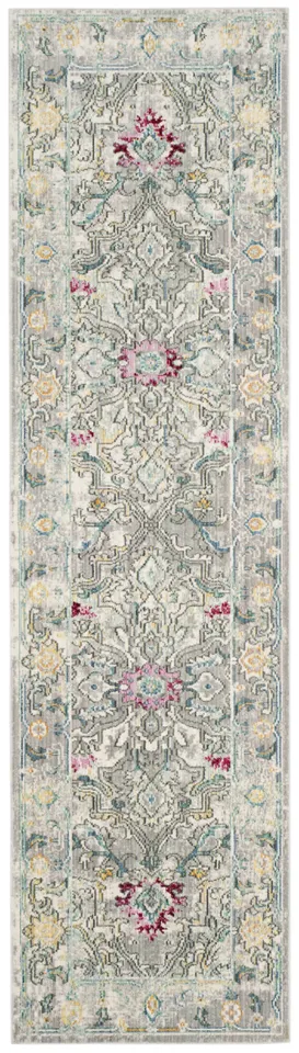 Arlo Home Woven Area Rug, MYS922R, Grey/Multi,  2' 3" X 8'