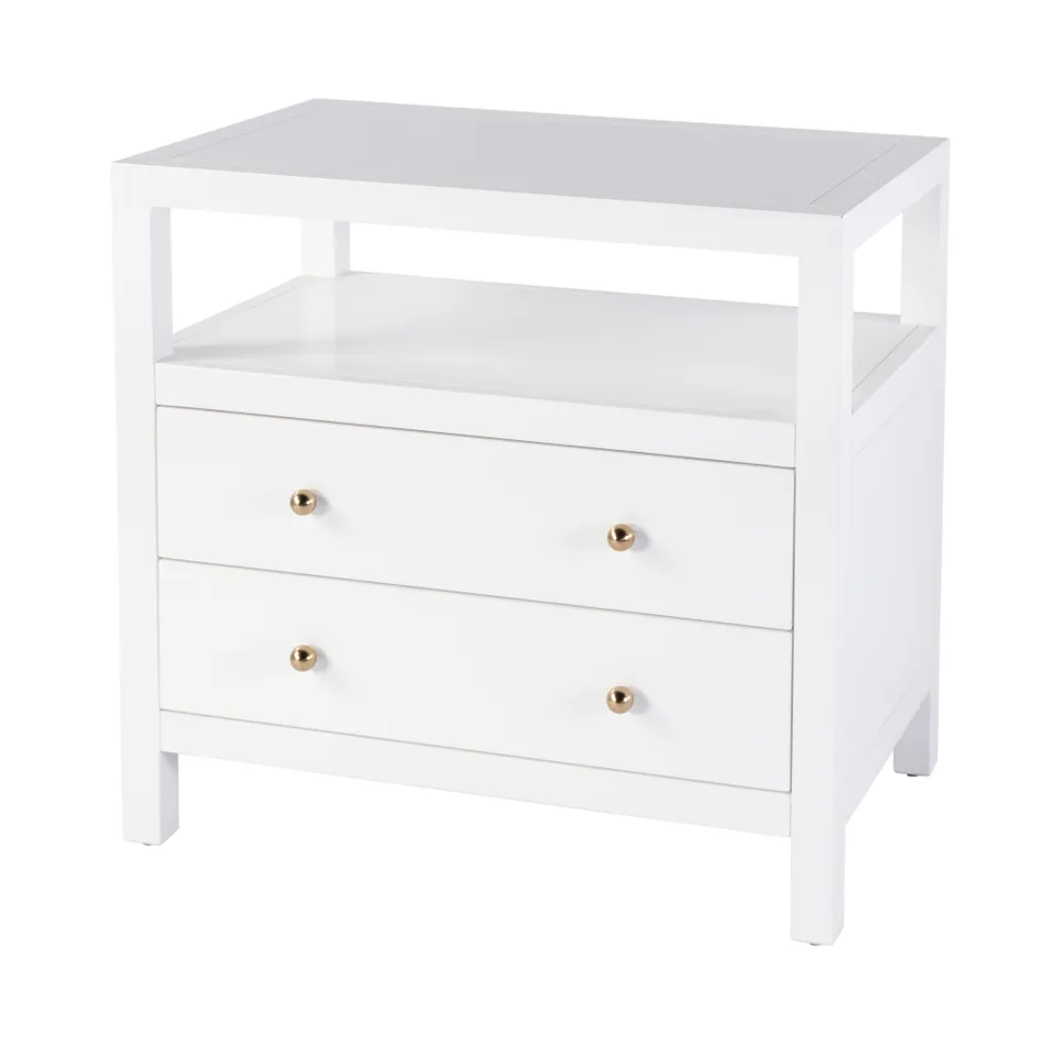 Nora Smooth White Nightstand