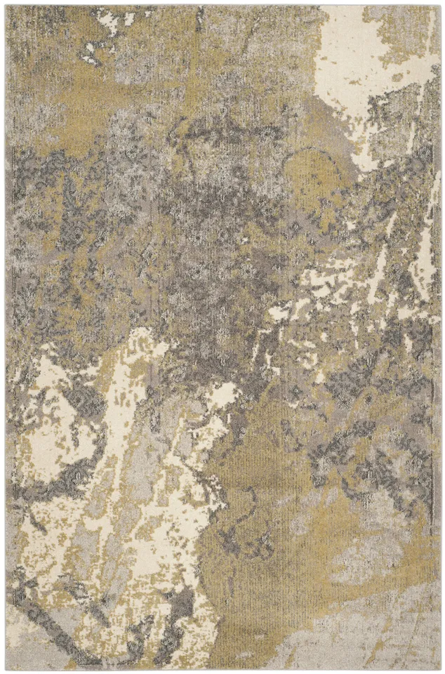 Arlo Home Woven Area Rug, MNC219S, Ivory/Grey,  4' X 5' 7"