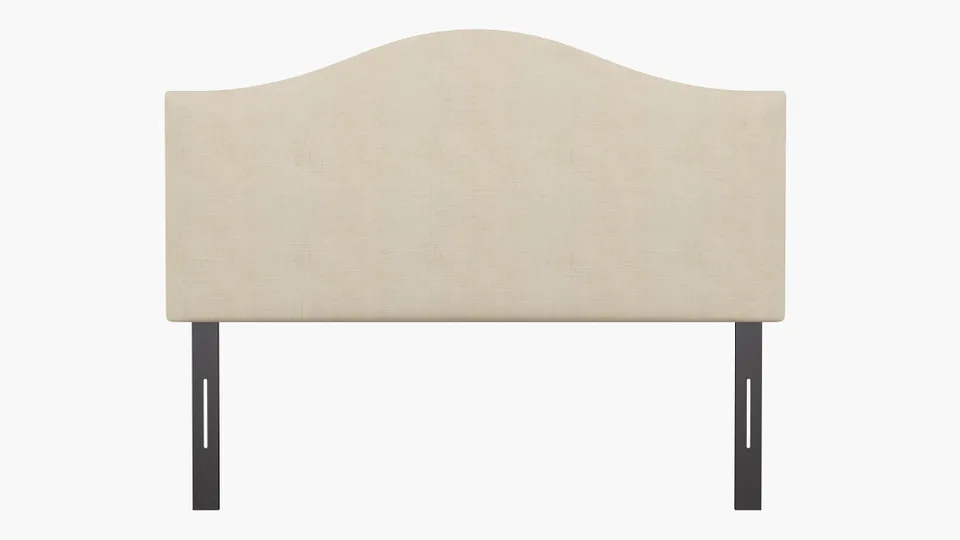 Camelback Headboard, Talc Everyday Linen, Full