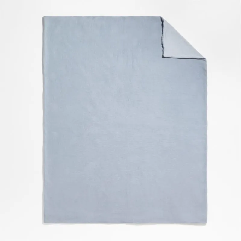 Scoop Light Blue Waffle Weave Kids Twin Duvet Cover