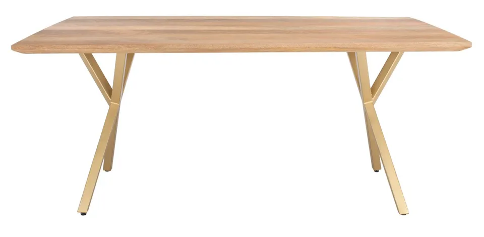 Barron Rectangle Dining Table - Natural/Gold