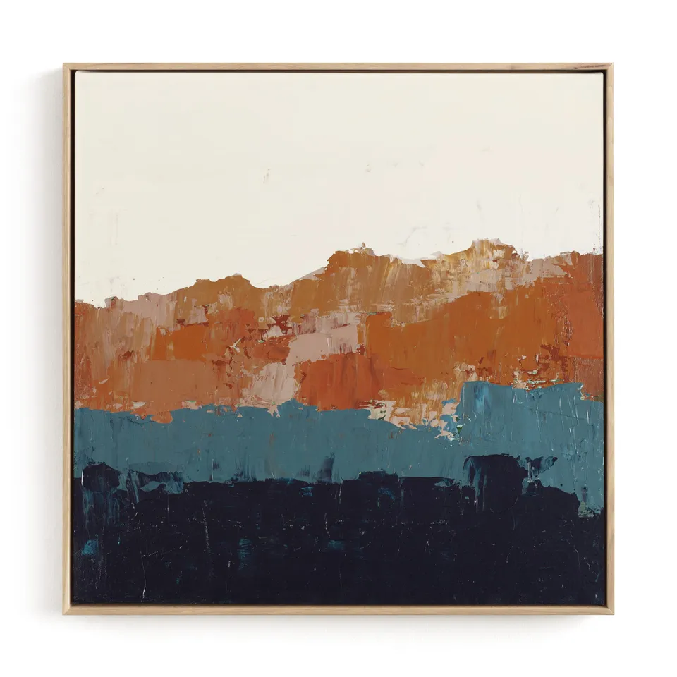 Abstract Color Study Blue And Orange Limited Edition Fine Art Print