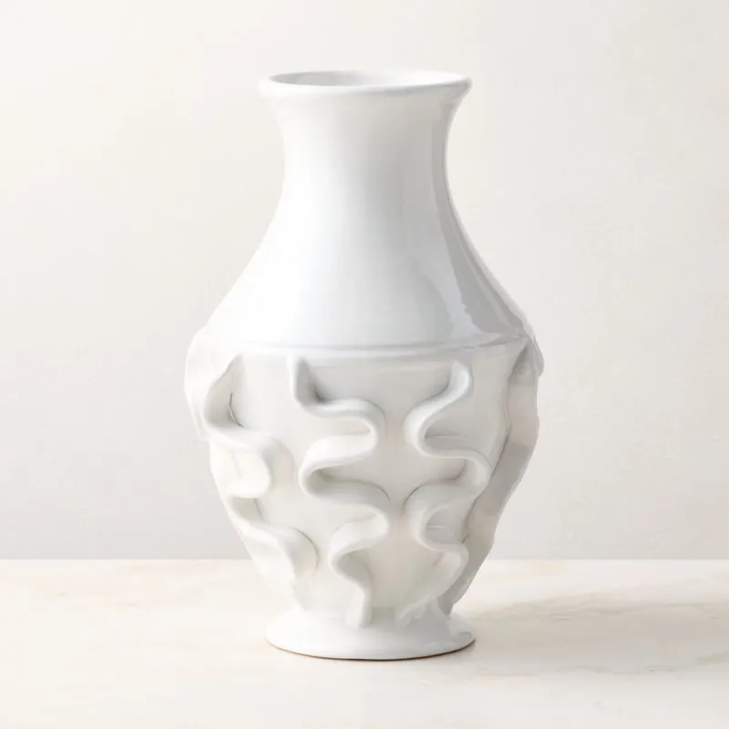 Archetto White Ceramic Vase Large