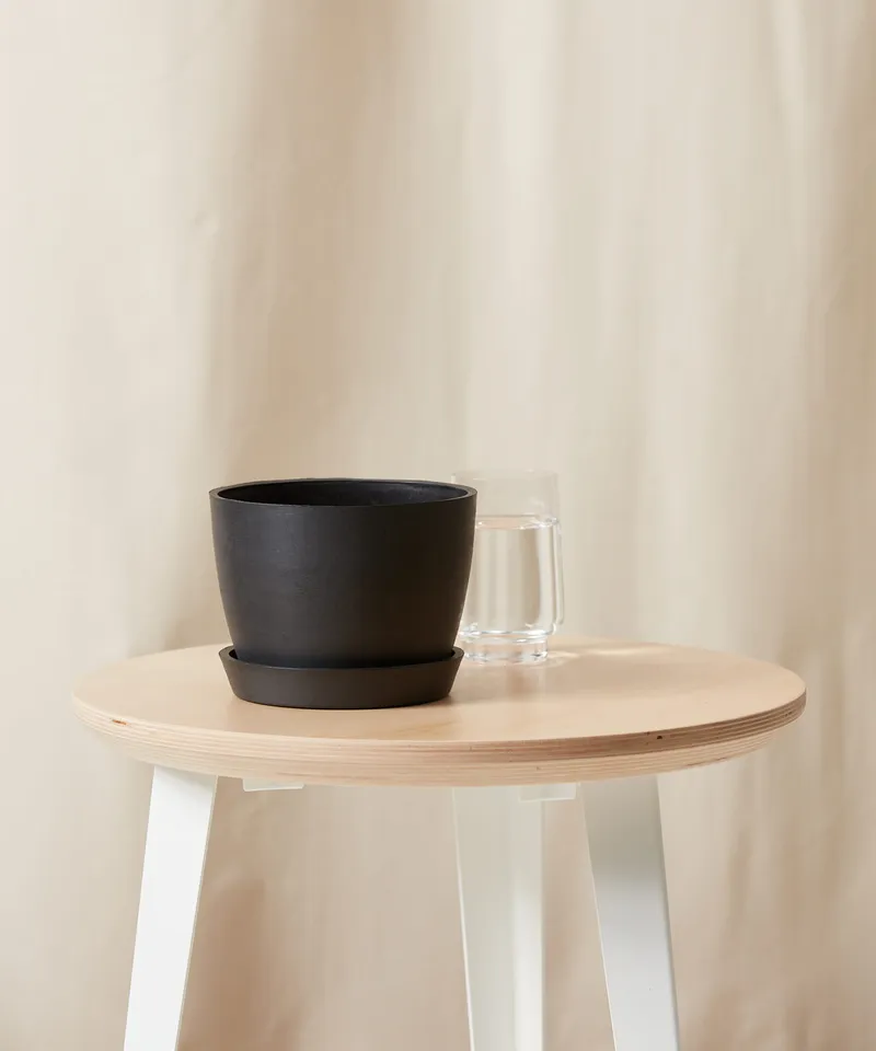 Ecopots Round Pot - Small (6") -  Charcoal
