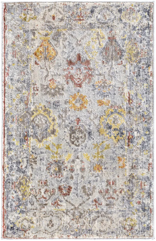 Liverpool Gray Indoor 2' x 2'11" Machine Woven Rug