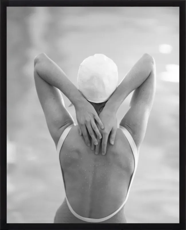 The Swimmer with a white  cap by Lucy Snowe for Artfully Walls