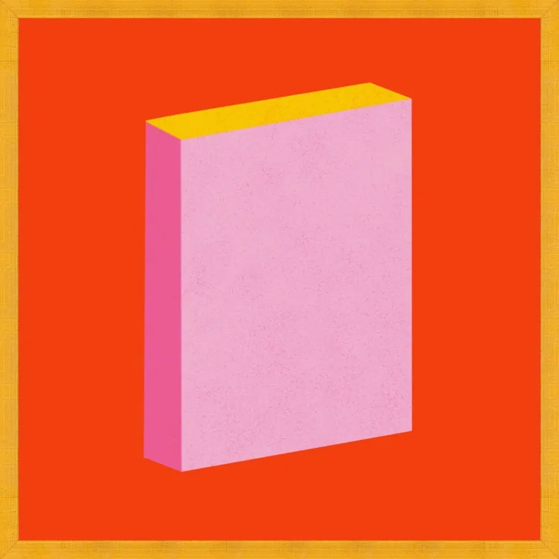 Color Books 3, Scarlet, Pink & Gold by Jessica Poundstone for Artfully Walls