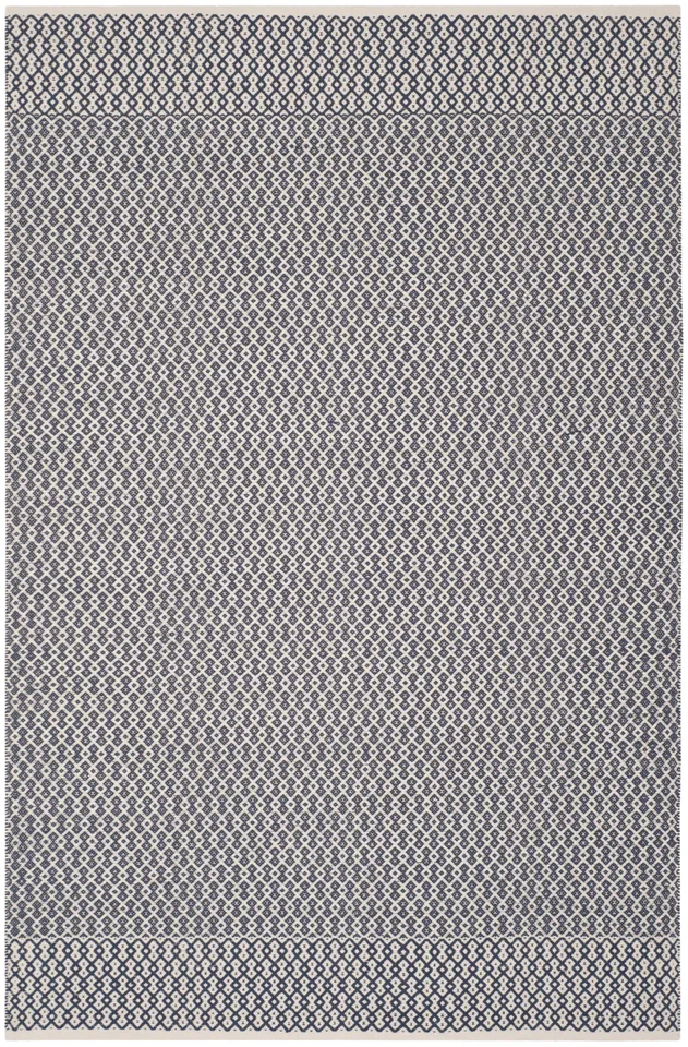 Arlo Home Hand Woven Area Rug, MTK339B, Ivory/Navy,  6' X 9'