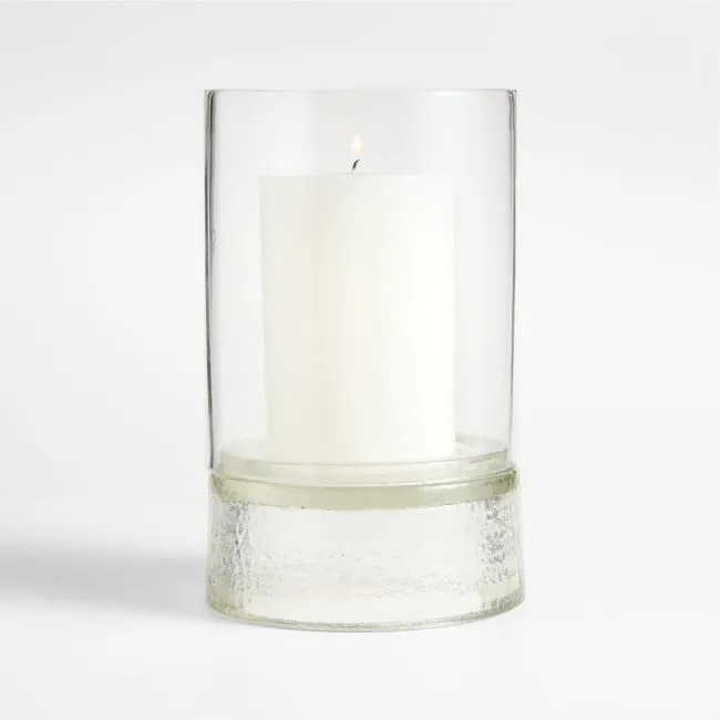 Solstice Large Glass Hurricane Candle Holder 10.25" by Jeremiah Brent