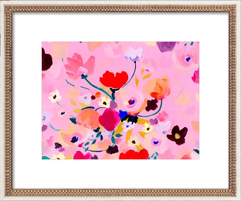 Pink Posey by KT Smail for Artfully Walls
