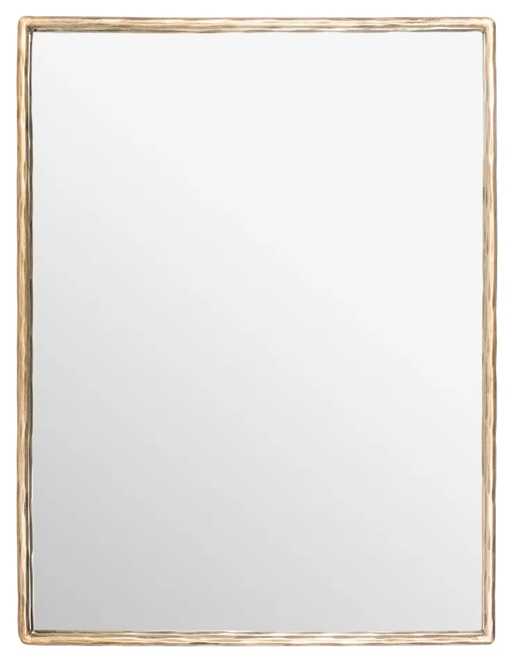 Trish Small Rectangle Metal Mirror - Brass