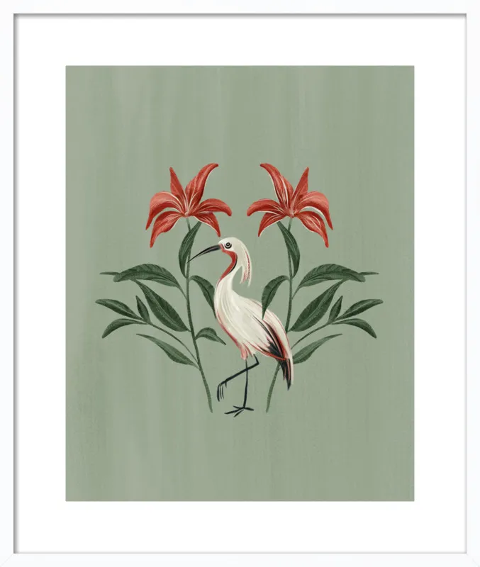 Tropical Crane by Nancy Noreth for Artfully Walls