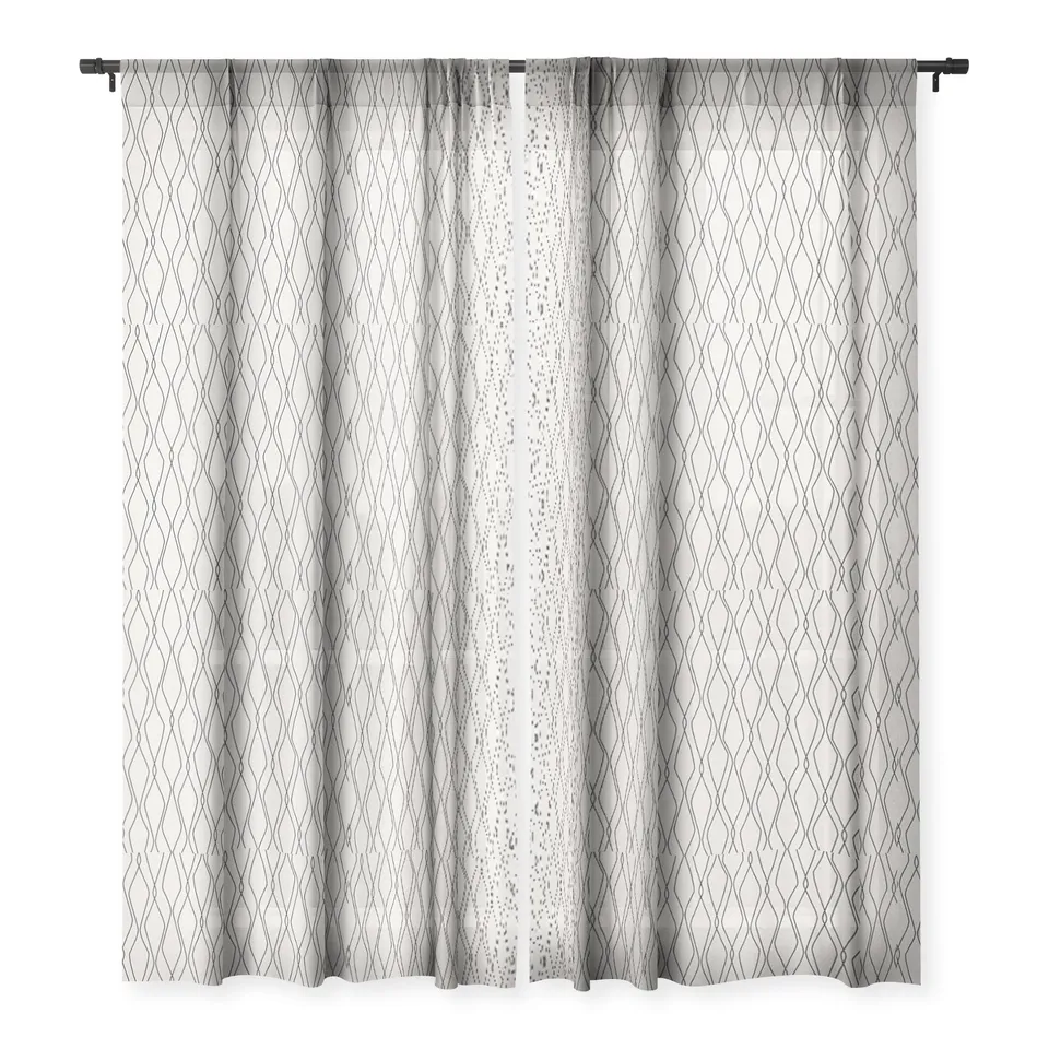 Fuge Stone by Heather Dutton - Sheer Window Curtain 50" x 120"