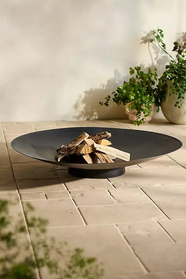 Weathering Steel Low Bowl Fire Pit