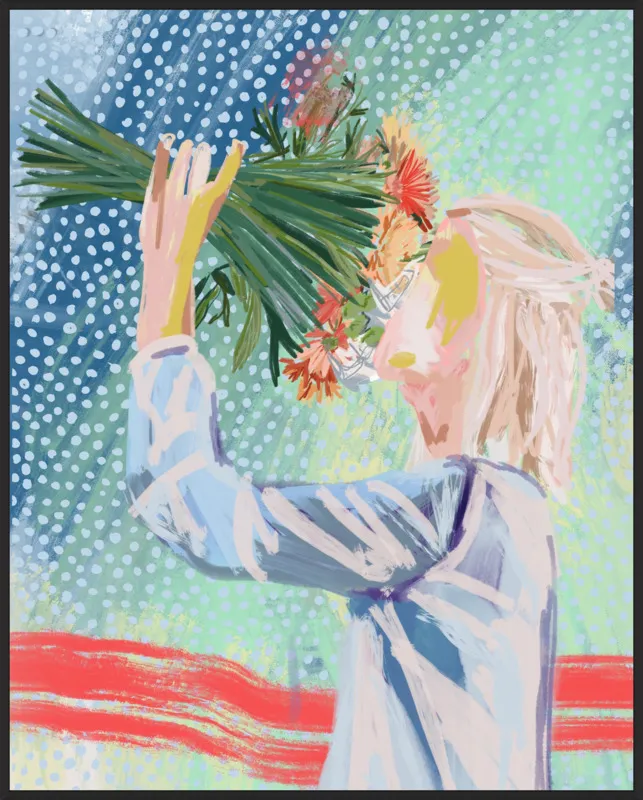 I like to stop and smell the roses  by Jamie Corley for Artfully Walls